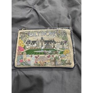 Biltmore Estates Catstudio Zippered Embroidered Pouch NWT